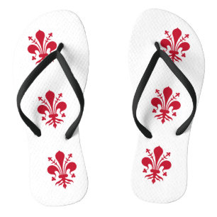 Adult Slim Straps with Flag of Florence Jandals