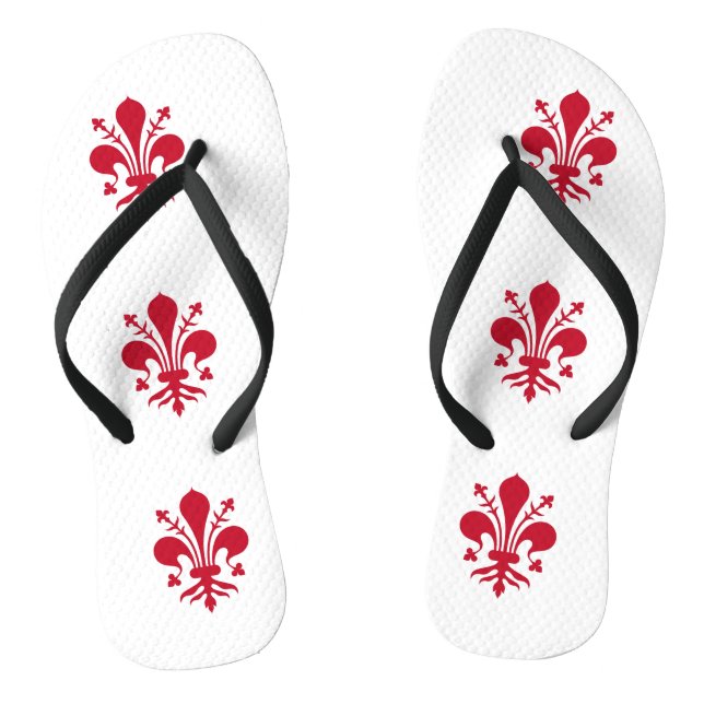 Adult Slim Straps with Flag of Florence Jandals (Footbed)
