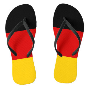 Adult Slim Straps with Flag of Germany Jandals