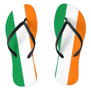 Adult Slim Straps with Flag of Ireland Jandals