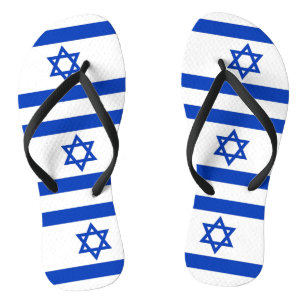 Adult Slim Straps with Flag of Israel Jandals
