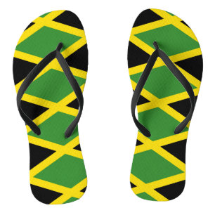 Adult Slim Straps with Flag of Jamaica Jandals
