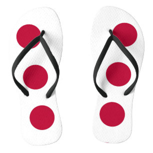Adult Slim Straps with Flag of Japan Jandals
