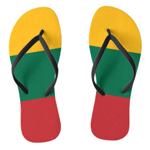 Adult Slim Straps with Flag of Lithuania Jandals
