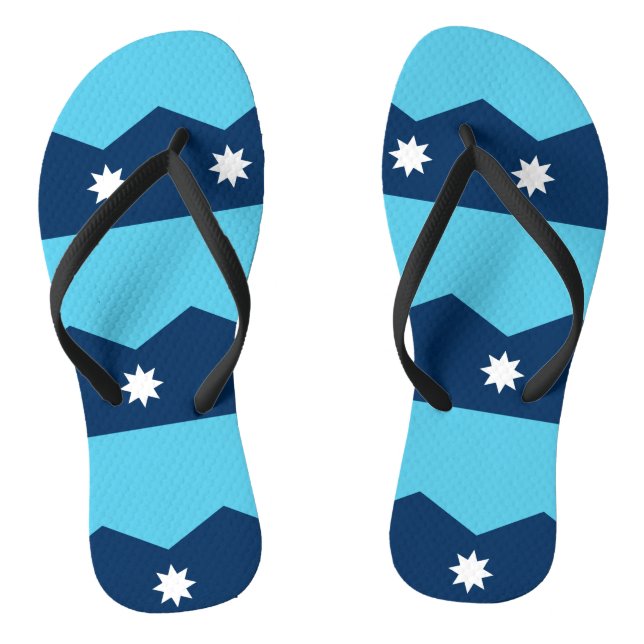 Adult Slim Straps with Flag of Minnesota Jandals (Footbed)