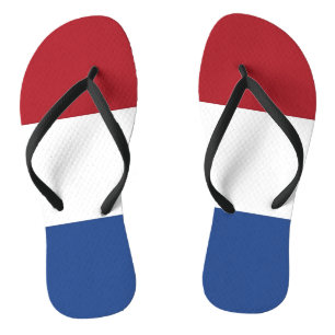 Adult Slim Straps with Flag of Netherlands Jandals