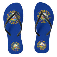 Adult Slim Straps with Flag of New Hampshire, USA