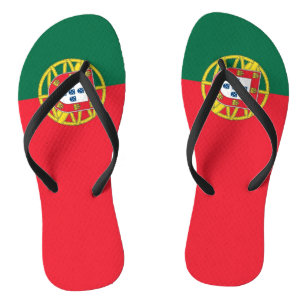 Adult Slim Straps with Flag of Portugal Jandals
