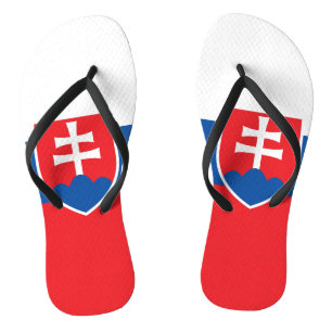 Adult Slim Straps with Flag of Slovakia Jandals