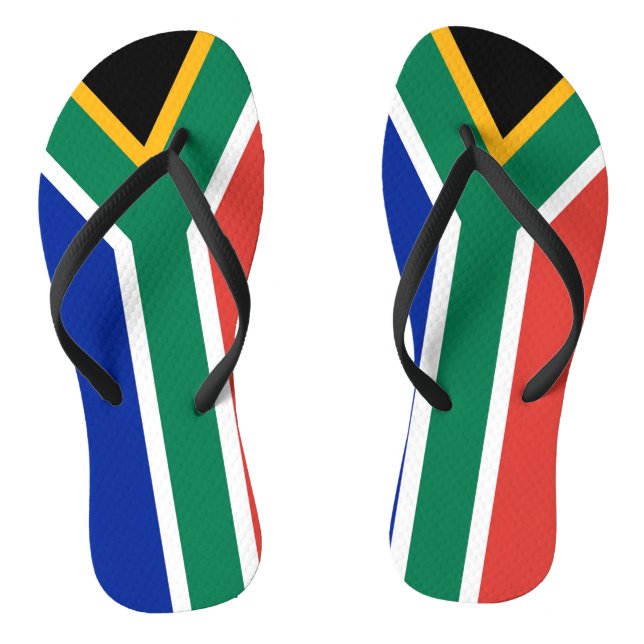 Adult Slim Straps with Flag of South Africa Jandals (Footbed)