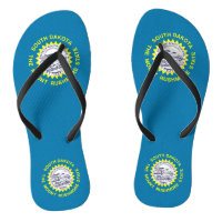 Adult Slim Straps with Flag of South Dakota, USA