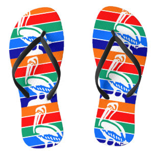 Adult Slim Straps with Flag of St. Petersburg Jandals