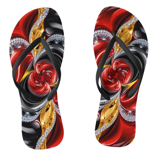 Adult Slim Straps with German Colours Jandals (Footbed)