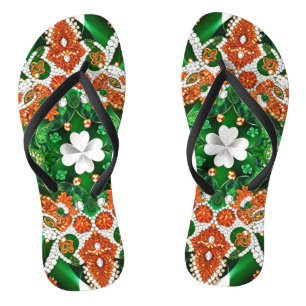 Adult Slim Straps with Irish Colours Jandals