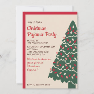 Adult slumber party invitation Classic Giant Tree
