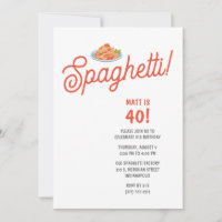 Adult Spaghetti Birthday Party