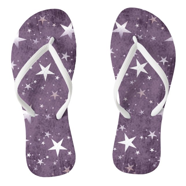 Adult, Thin Strap Flip Flops/Stars Jandals (Footbed)