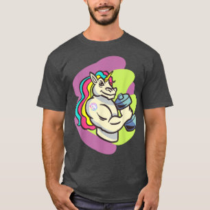 Adult Unicorn gym , Dumbbell Bodybuilder T-Shirt