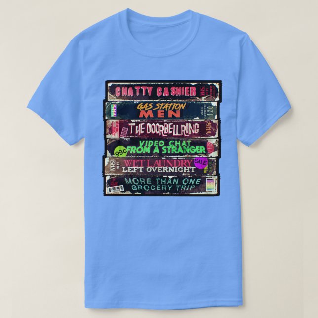 Adulthood Horror VHS T-Shirt (Design Front)