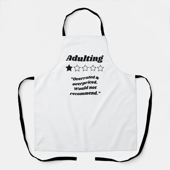 Adulting One Star Review Apron (Front)