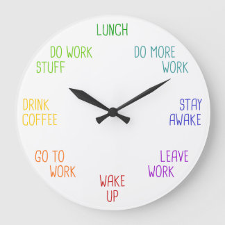 Adulting Wall Clock for Teens, Office, Co-Workers