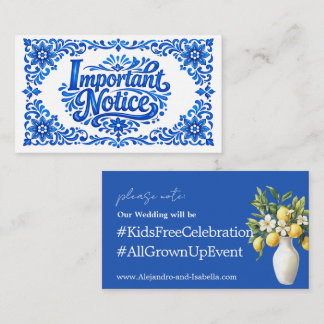 💙🍋Adults Only Azul & Limone Romance Adults‑Only Enclosure Card