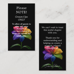 🌈 Adults only wedding Enclosure Card
