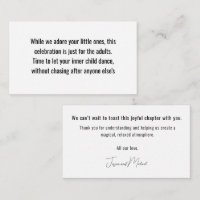 Adults-Only Wedding Note💍 Minimalist Elegant 