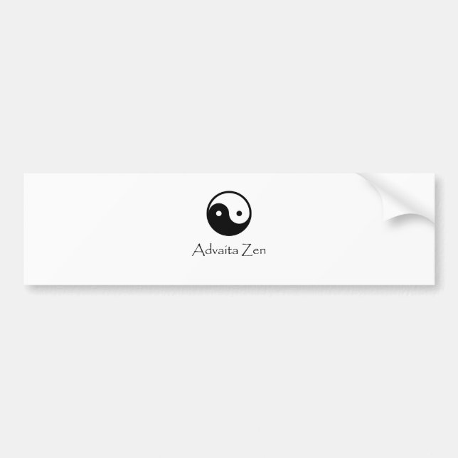 Advaita Zen / Yin & Yang -- knowing Oneness. Bumper Sticker (Front)