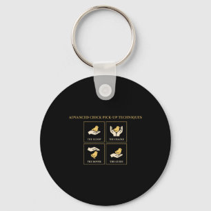Advanced Chick Pick Up Techniques Chicken Humour  Key Ring