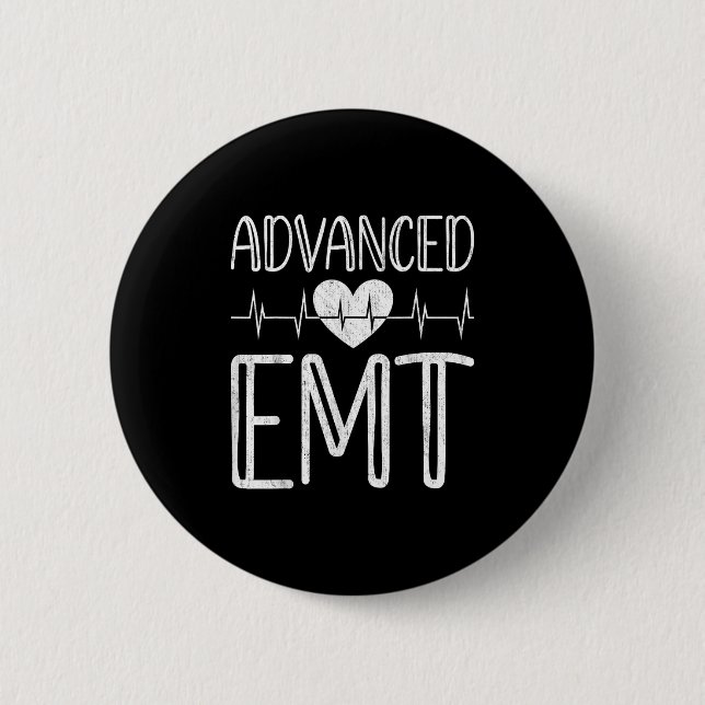 Advanced Emt - Emergency Medical Technician Ems Pa 6 Cm Round Badge (Front)