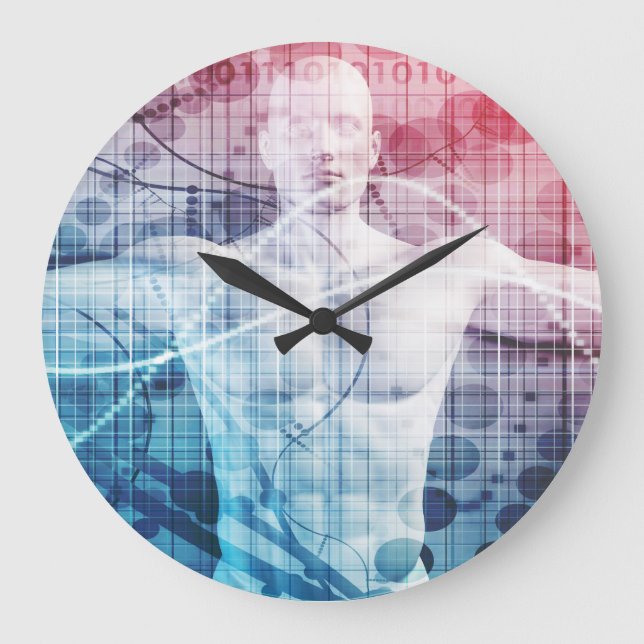 Advanced Technology and Science Abstract Large Clock (Front)