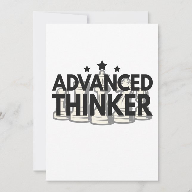 Advanced Thinker Funny Chess PLayer Gift Holiday Card (Front)
