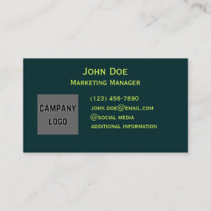 advanced yellow Front And Back Business Cards