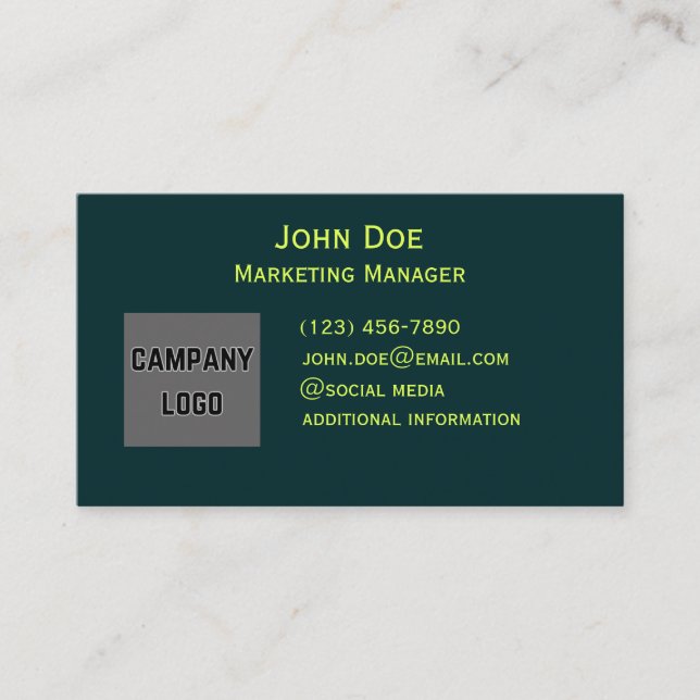 advanced yellow Front And Back Business Cards (Front)