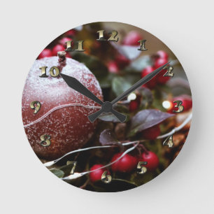 Advent and Christmas Decoration Round Clock