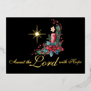 Advent Await the Lord with Hope Christmas Star