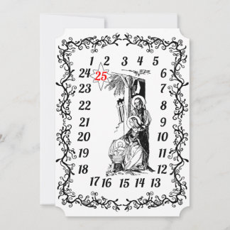 Advent Calendar Christmas Countdown Nativity Jesus Invitation