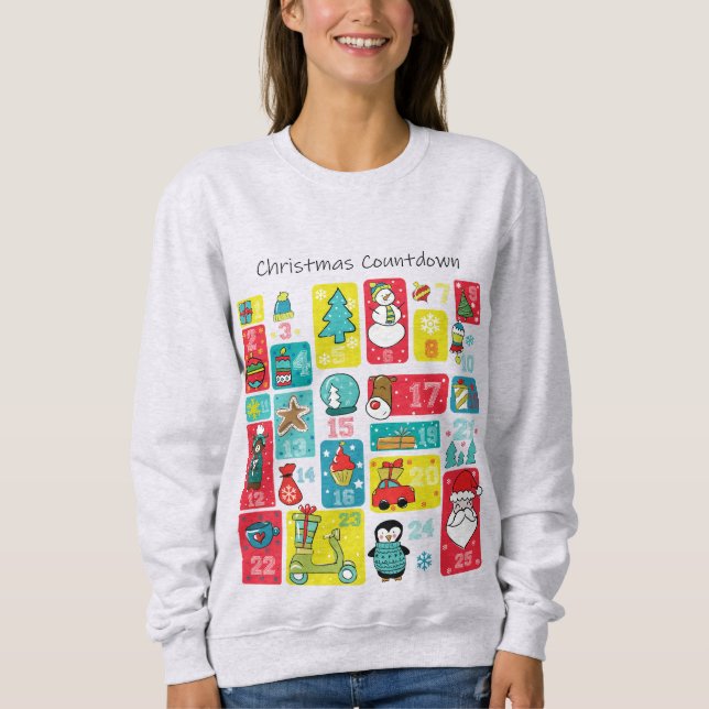 Advent Calendar Christmas Countdown Sweatshirt (Front)