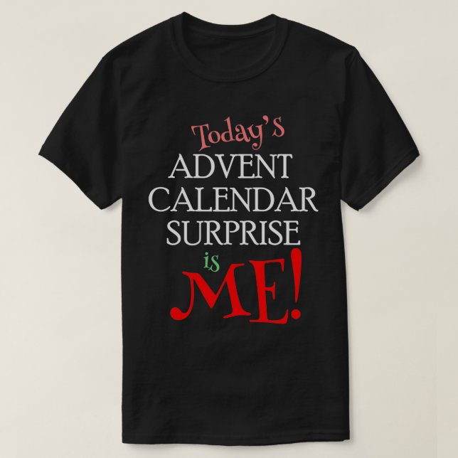 Advent Calendar Christmas Couples Humor  T-Shirt (Design Front)