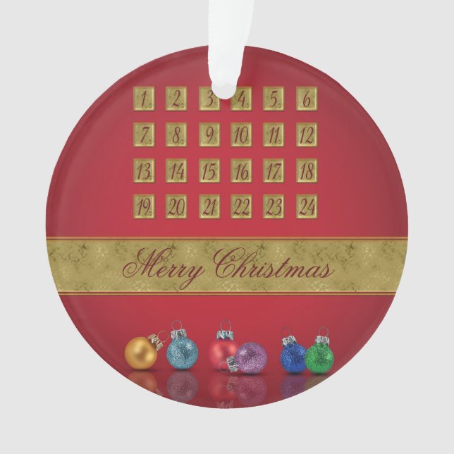 Advent Calendar Christmas Ornaments (Front)