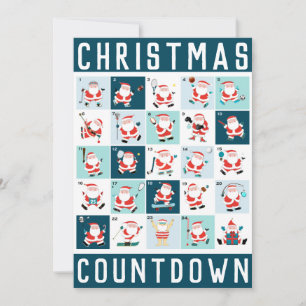 Advent Calendar Sports Countdown Christmas Card