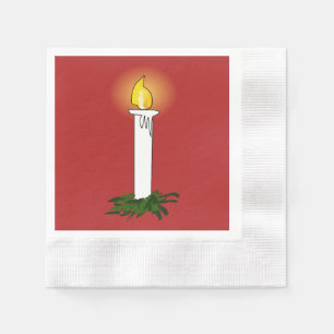 Advent Candle Red Coined Standard Paper Napkin
