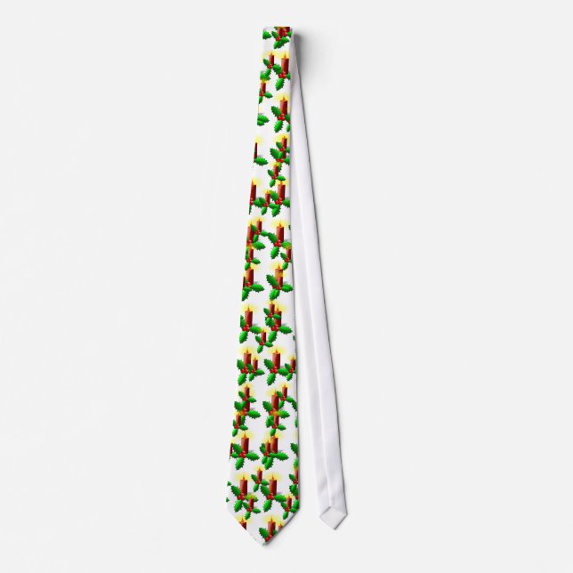 Advent Candle with Holly Tie (Front)
