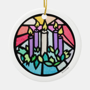 advent ceramic tree decoration