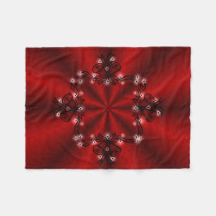 Advent, Christmas Artdeco on red Rainbow Fleece Blanket