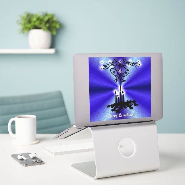 Advent, Christmas Magic on Blue (Laptop On Desk)