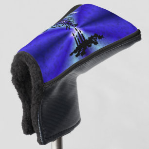 Advent, Christmas Magic on Blue Golf Head Cover
