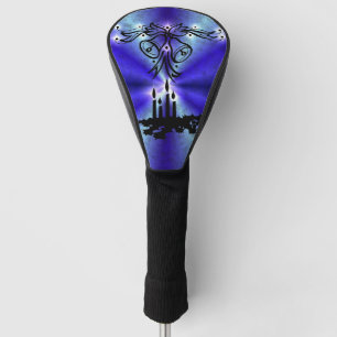 Advent, Christmas Magic on Blue Golf Head Cover