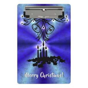 Advent, Christmas Magic on Blue Mini Clipboard
